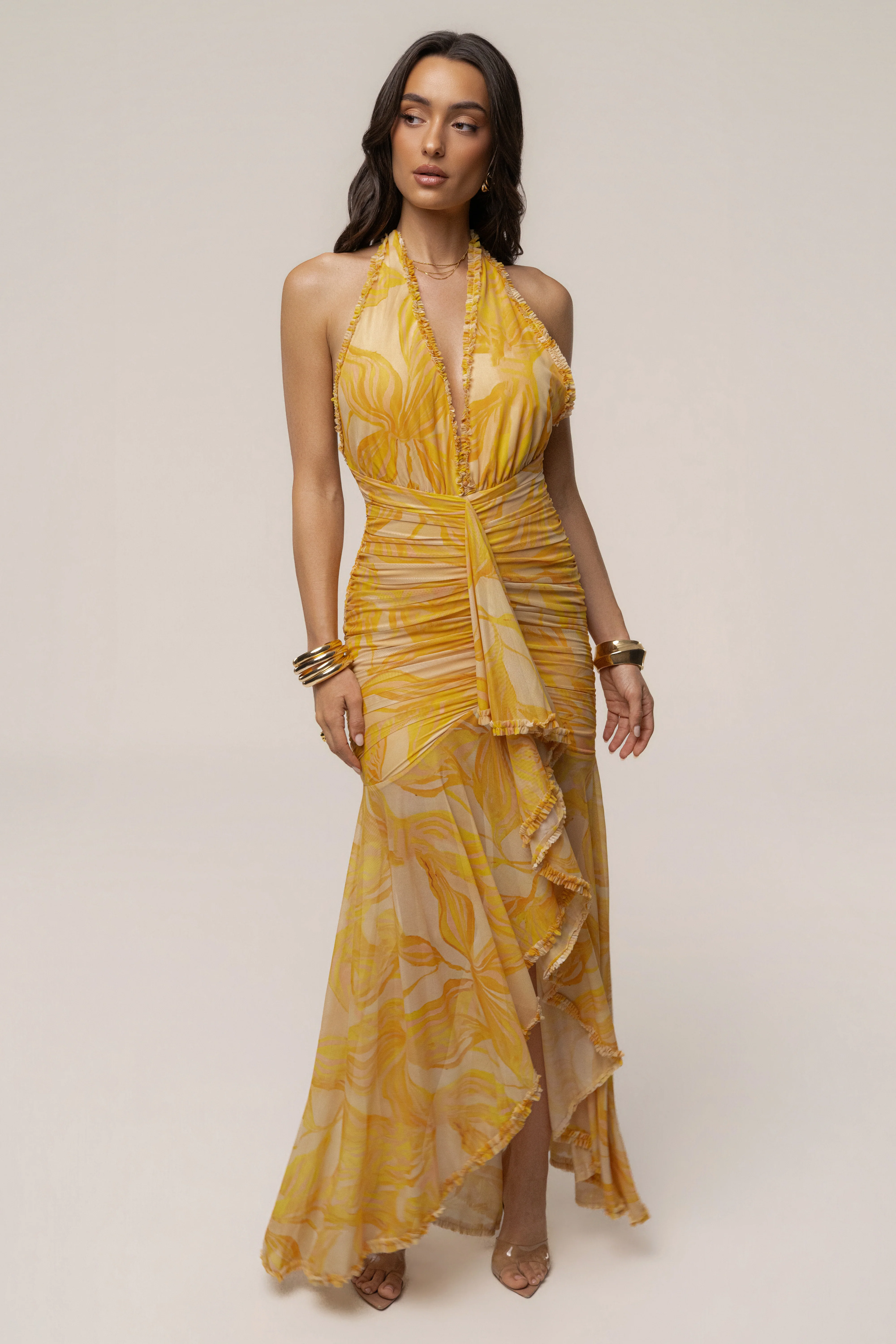 Yellow Paradise Glow Maxi Dress