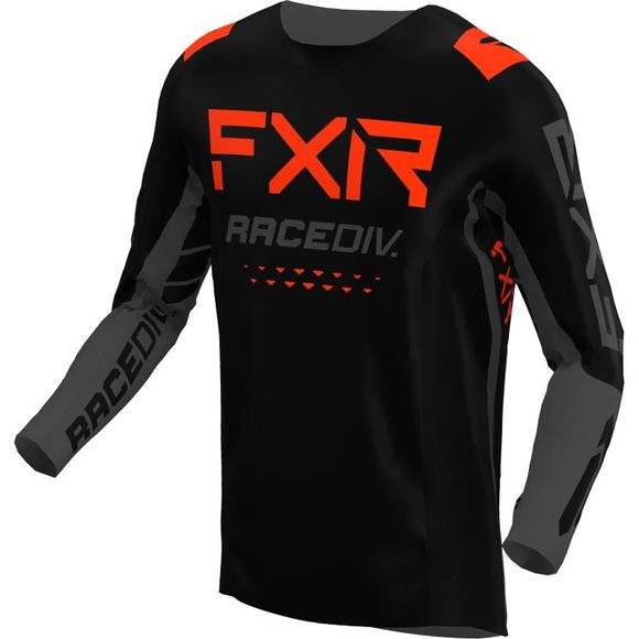 FXR PODIUM OFF-ROAD BLACK/CHAR/NUKE RED 2022 cross jersey - Black / GrayRef: FXR0181