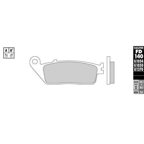 Galfer Sinter Sintered Metal front/rear brake pads (depending on model)Ref: FD140G1054