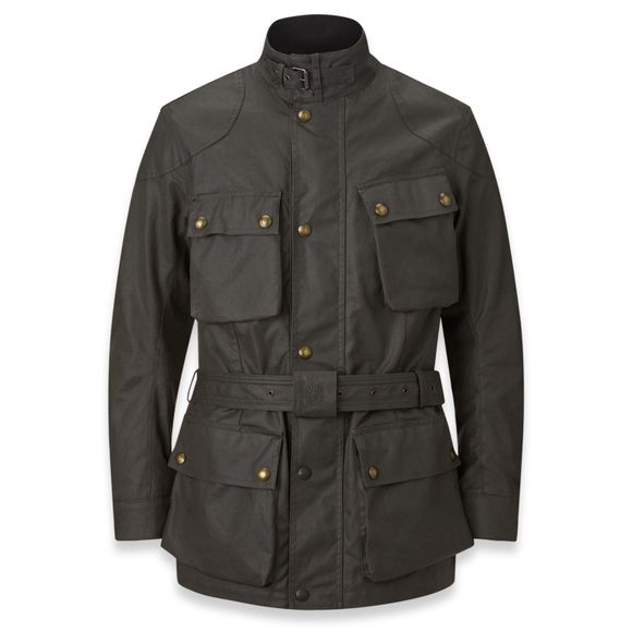 Motorcycle Jacket Belstaff Trialmaster Wax - GreenRef: BT0090