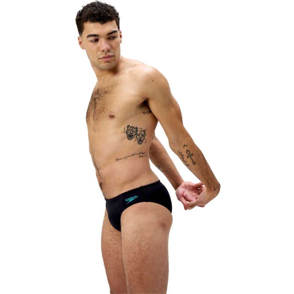 Speedo End+ Tech Panel 7cm Brief Men - black/turquoise gem