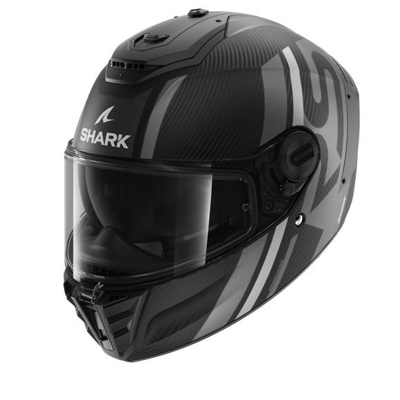 Shark SPARTAN RS CARBON SHAWN MAT Full-Face Helmet - Black / GreyRef: Sh1680-C38167