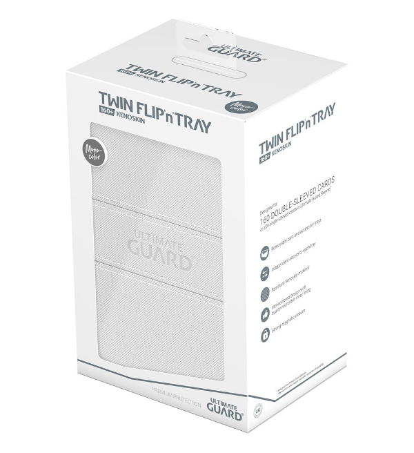 Ultimate Guard Twin Flip'n'Tray 160+ XenoSkin Monocolor - White