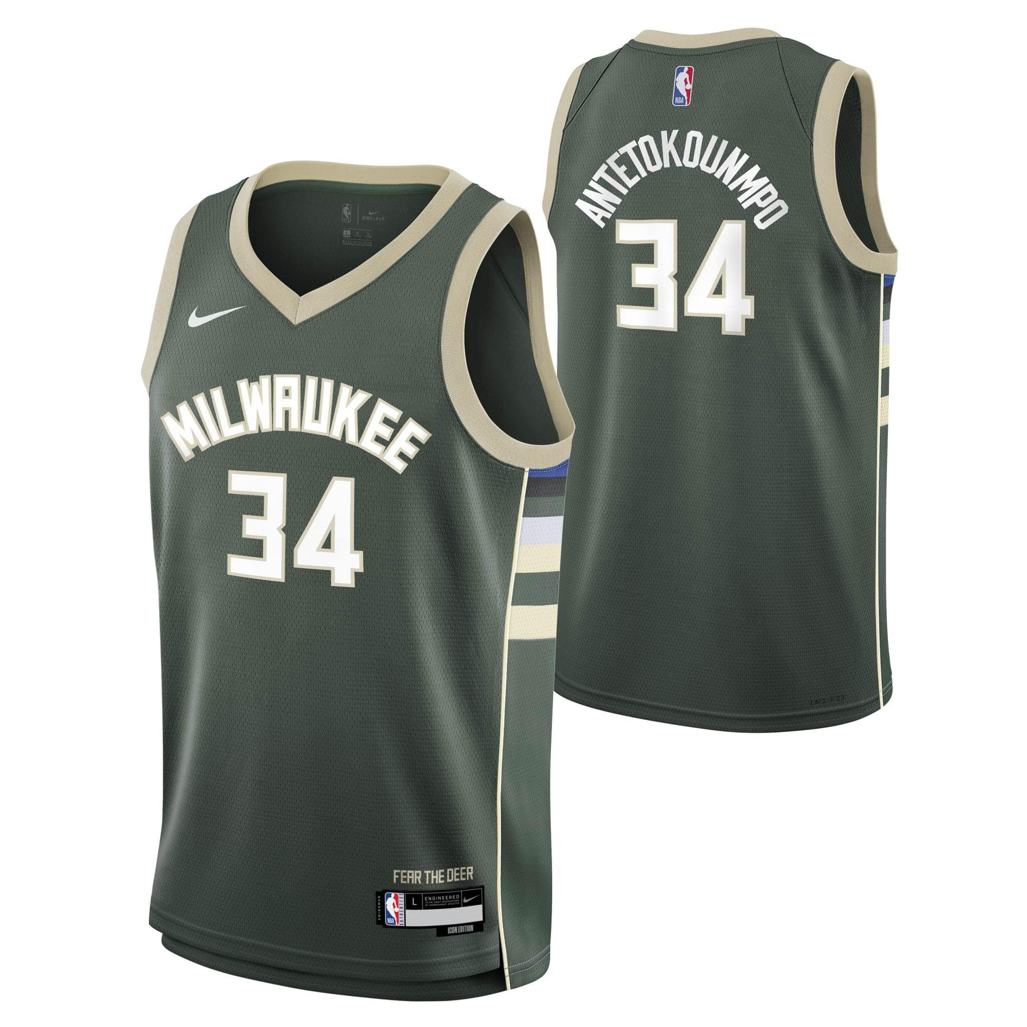 Giannis Antetokounmpo #34 Milwaukee Bucks Nike Swingman NBA Jersey Green (YOUTH)