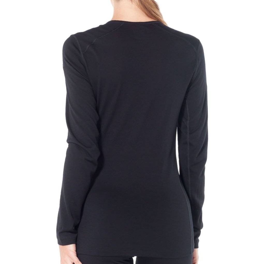 Icebreaker Merino 200 Oasis Long Sleeve Crewe Thermal Top Women - Black