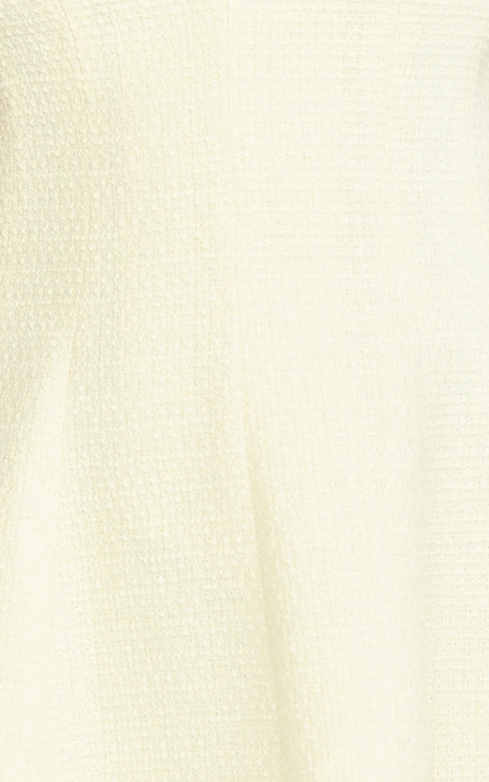 Nelson Mini Dress - Low Cut Boucle Fit & Flare Mini Dress in Cream