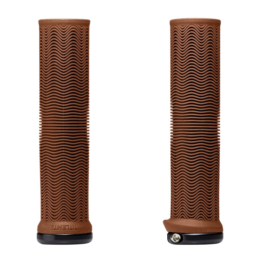 Title L01 Handlebar Grips - MTB | Lock-On - brown