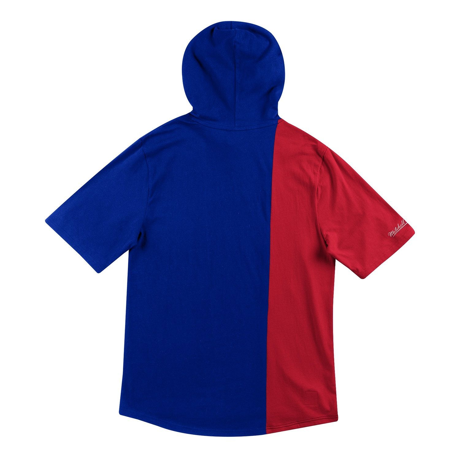 Philadelphia 76ers Split Mitchell & Ness Short Sleeve NBA Hoodie