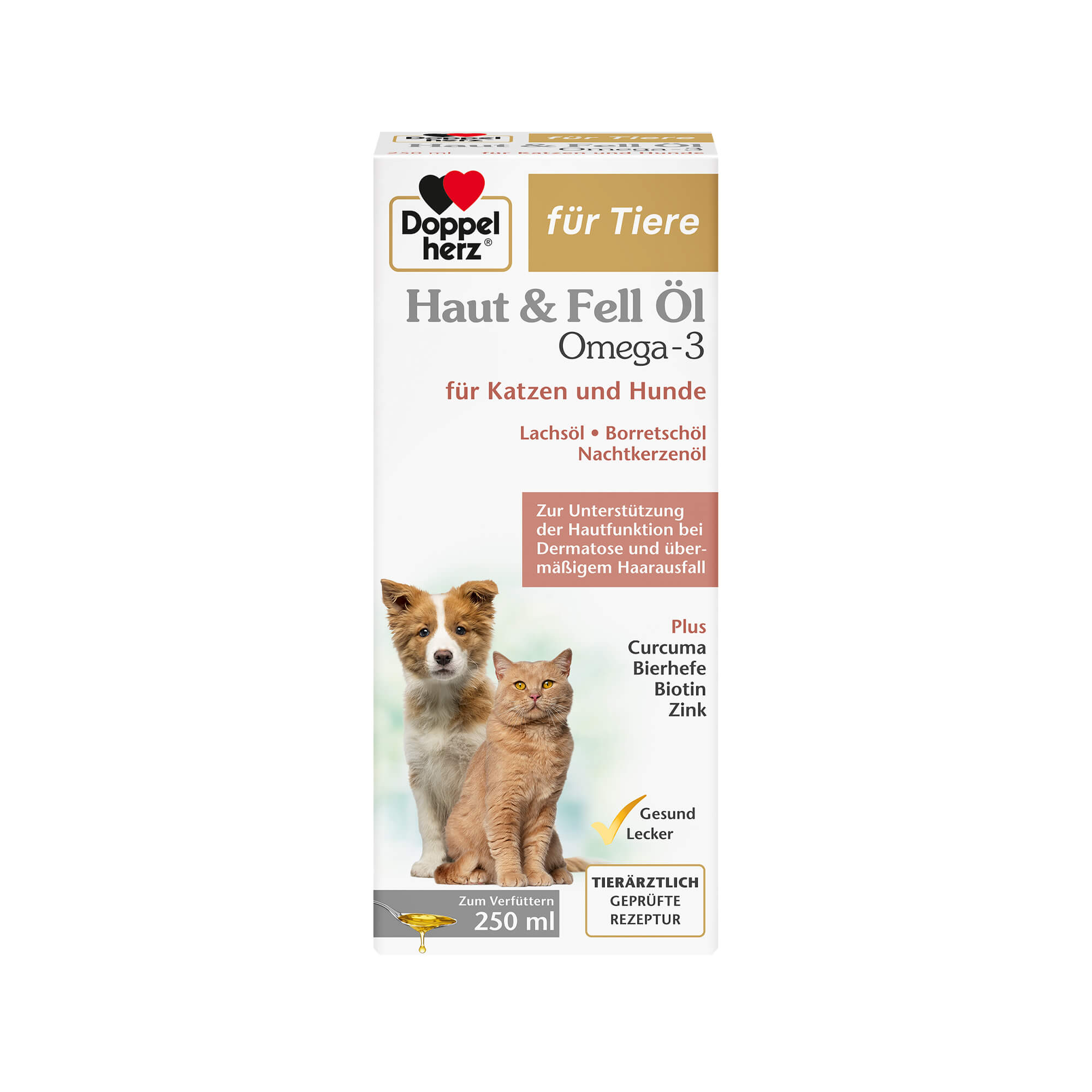 Doppelherz Skin & Coat Oil for Cats and Dogs - 250 ml