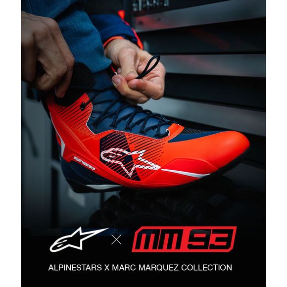 Baskets Moto Alpinestars FASTER-4 MM93 - Rouge / BleuRef : AP3951-RFDB