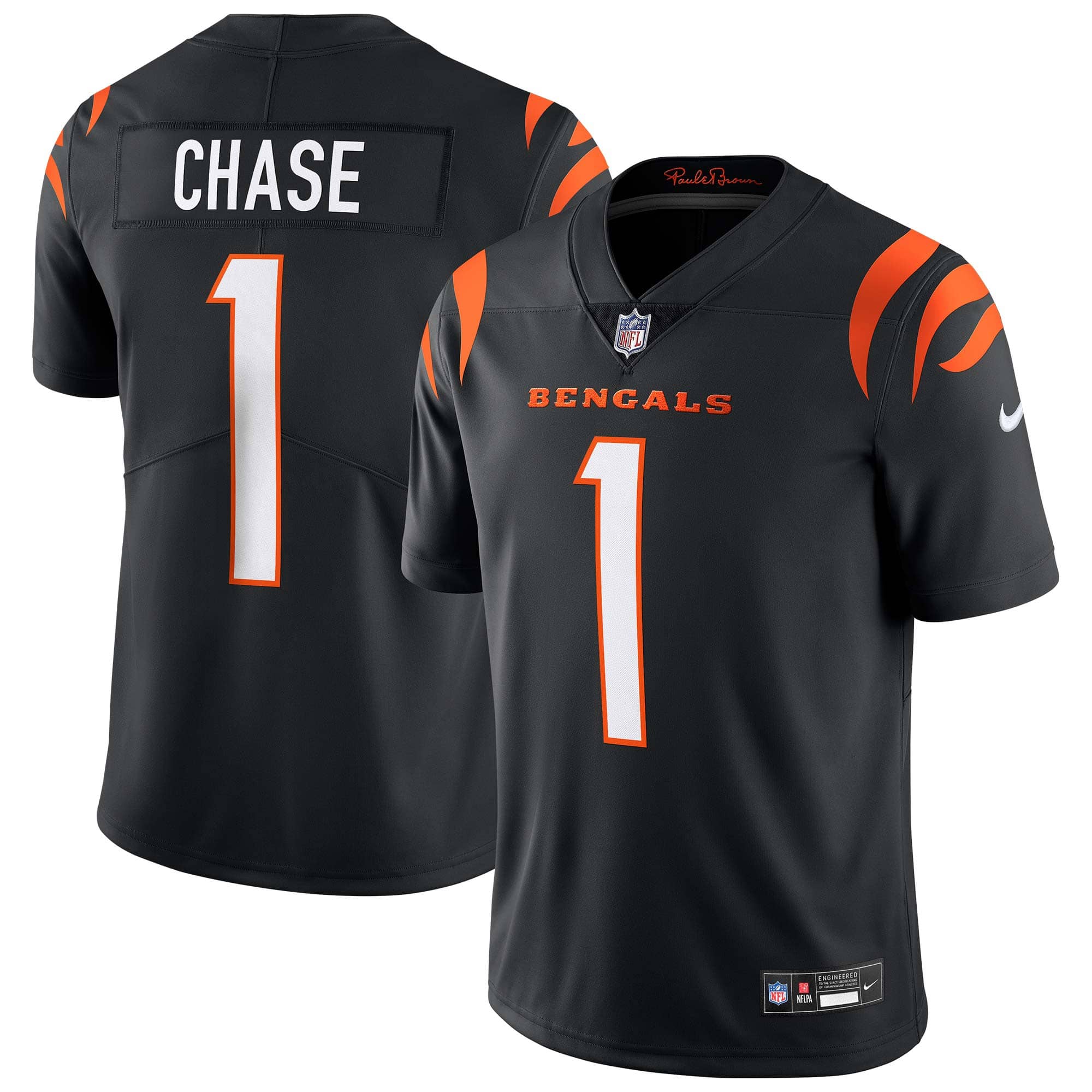 Ja'Marr Chase #1 Cincinnati Bengals Nike Vapor Untouchable Limited NFL Jersey Black
