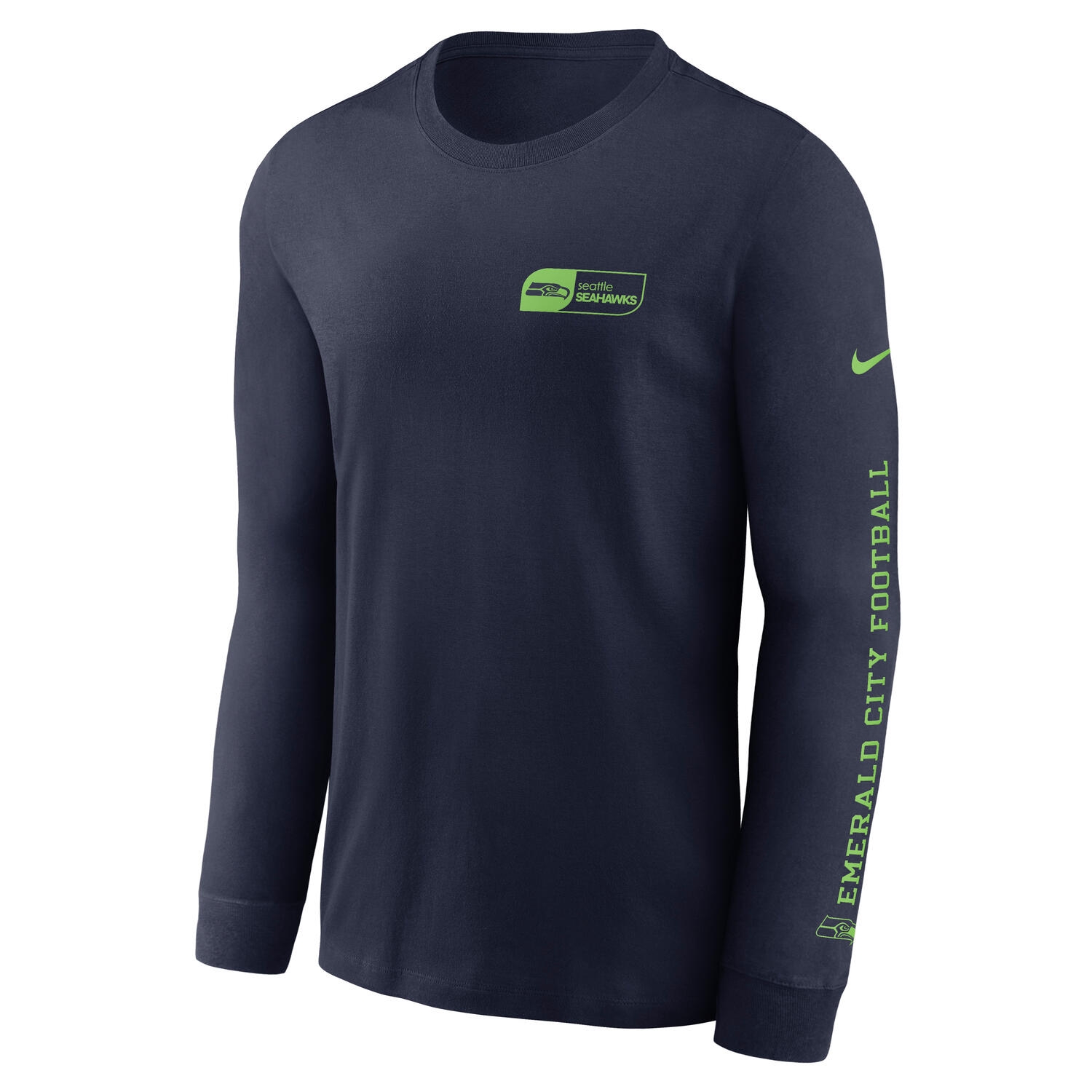 Seattle Seahawks NFL All Out Nike Cotton Long Sleeve Navy