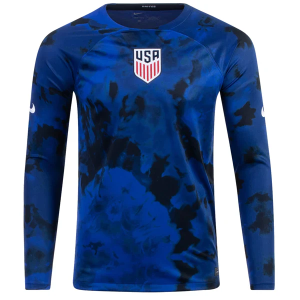 United States Long Sleeve Away Jersey 22/23 (Bright Blue/White)