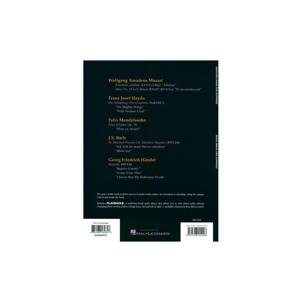 Music Minus One Oratorio Arias For Soprano – Thomann Ireland