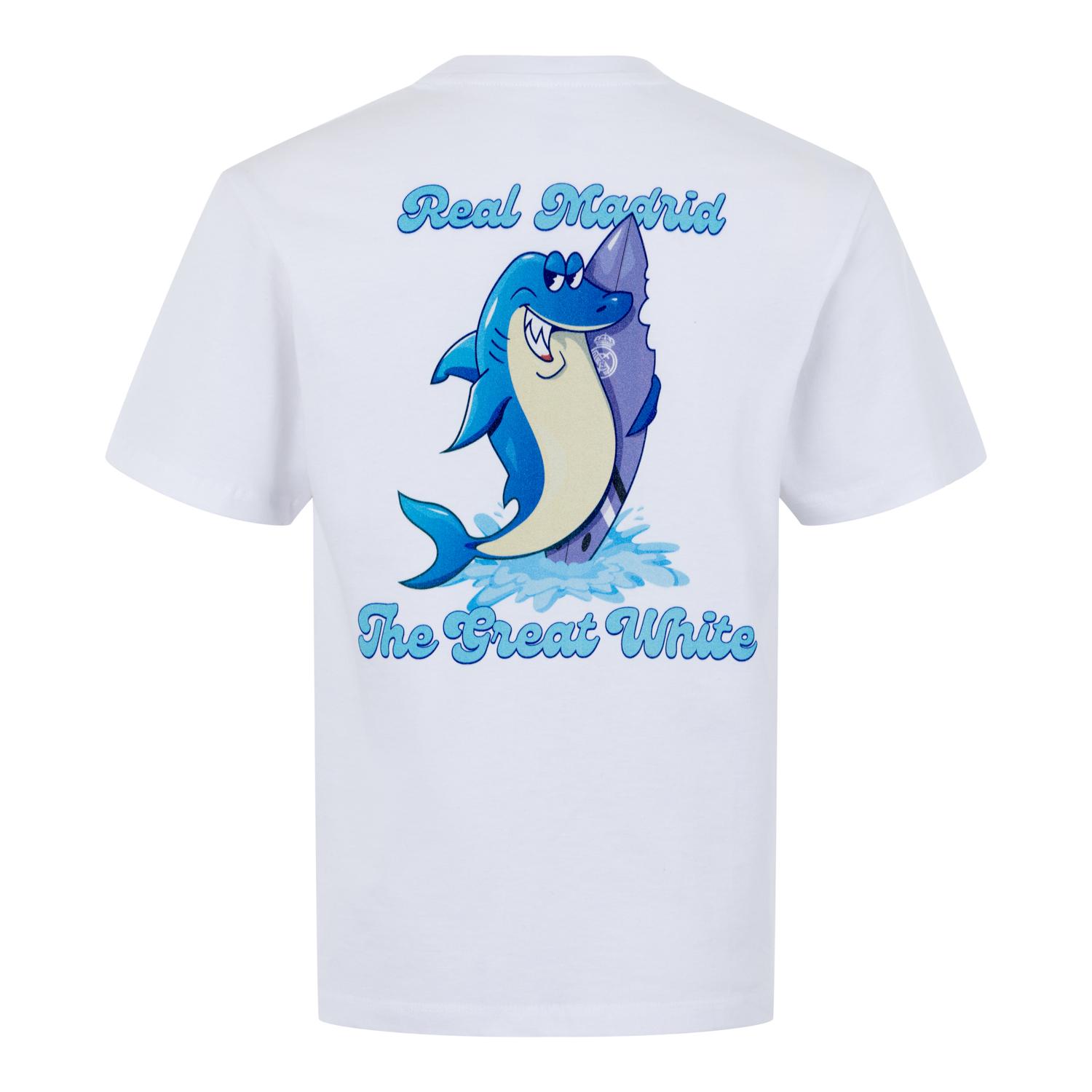 Youth Summer Shark T-Shirt White