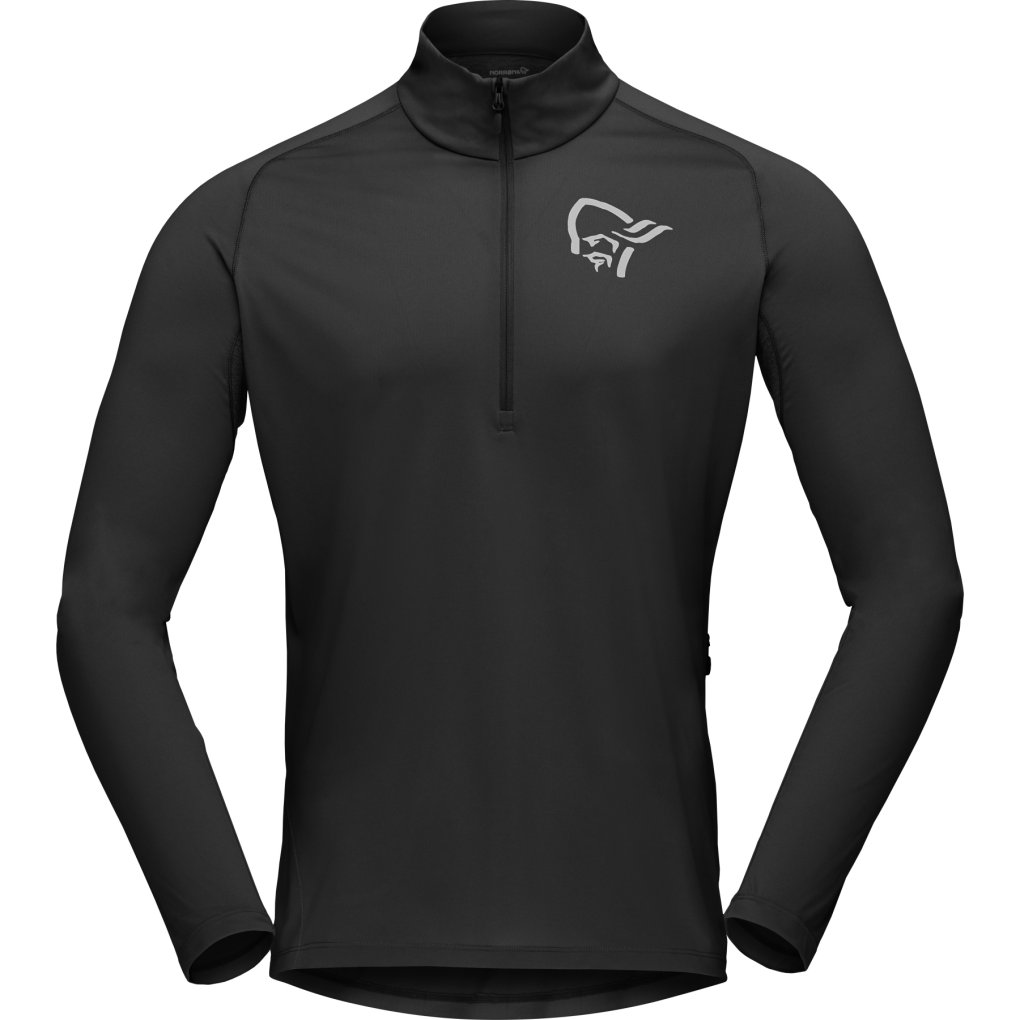 Norrona fjørå equaliser Long sleeve Zip Top Men - Caviar
