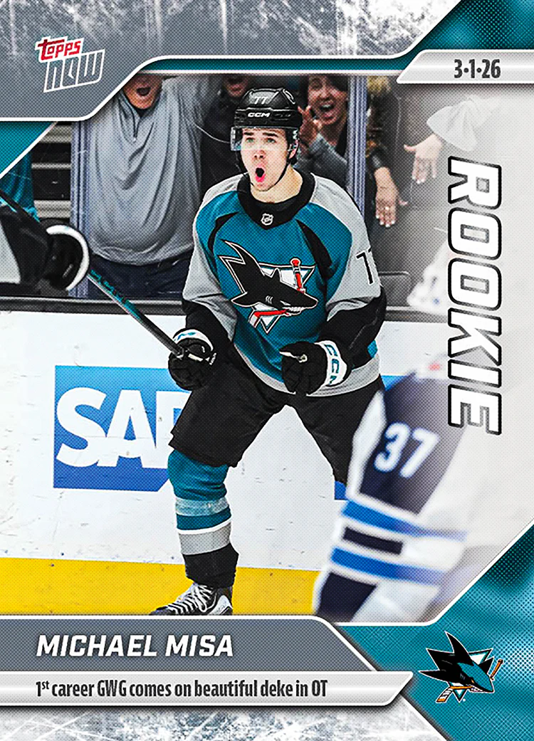 Michael Misa - 2025-26 NHL Topps NOW® - Sticker # 112 Pack - PR: 715