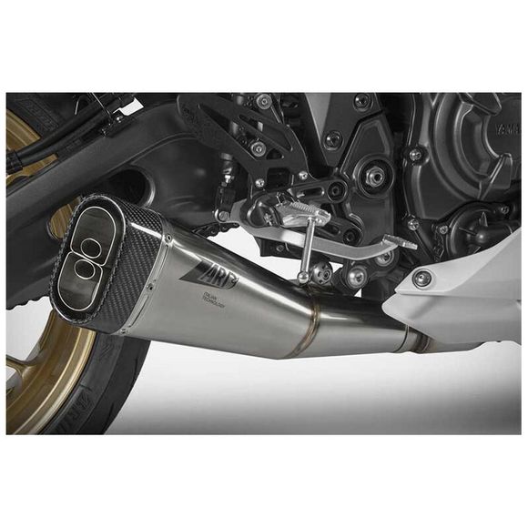 Complete Zard 2 IN 1 RACING Line - stainless steel carbon tipYAMAHA 700 R7 - 2021 - 2023Ref: Zad00935A / Zyh107S00Scr-Std