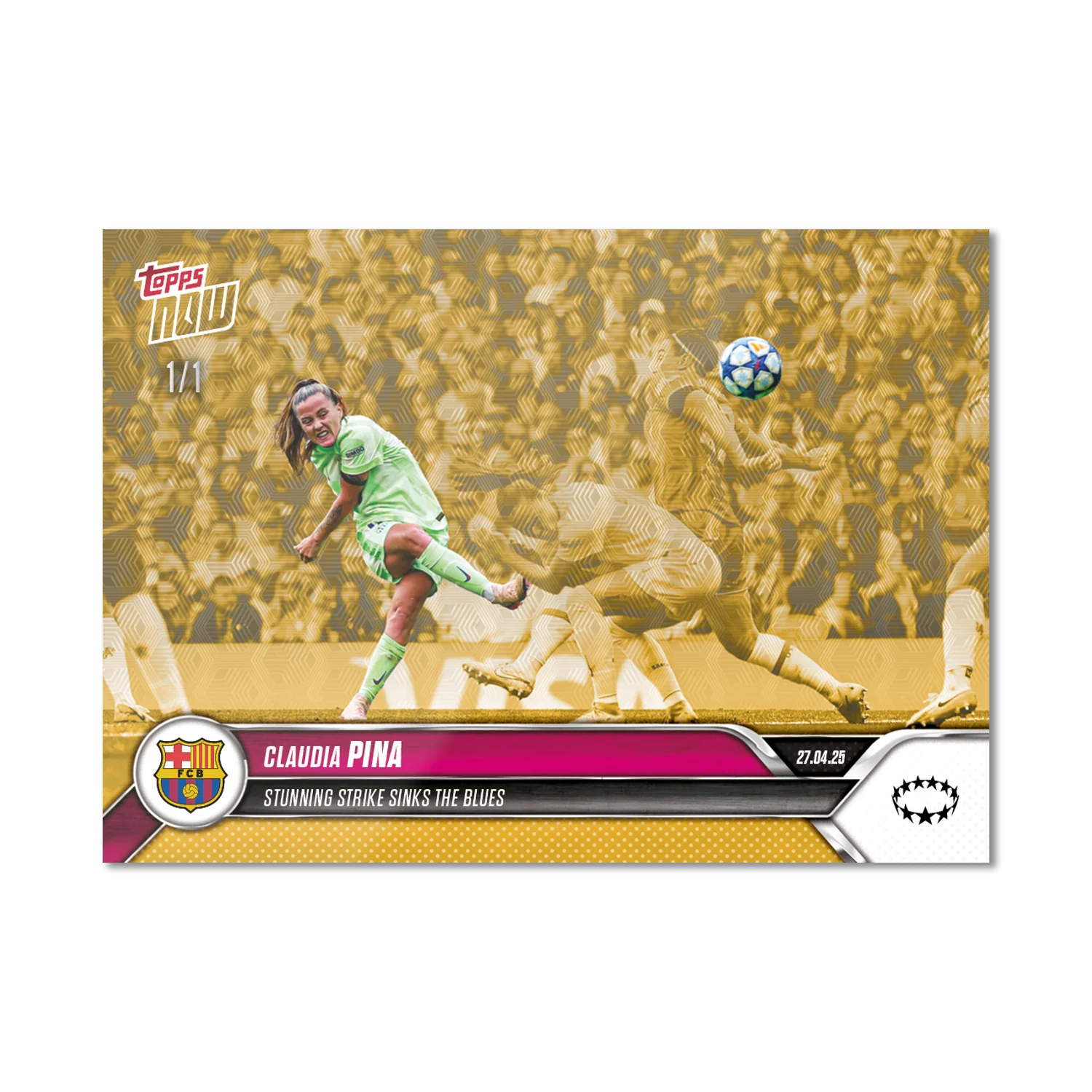 Claudia Pina - 2024-25 UWCL Topps NOW® - Card 24