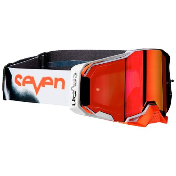 Masque cross 100% ARMEGA Seven 27° - Ecran Mirror Rouge 2025 - BlancRef : CE1466 / 7MX-50005-00005