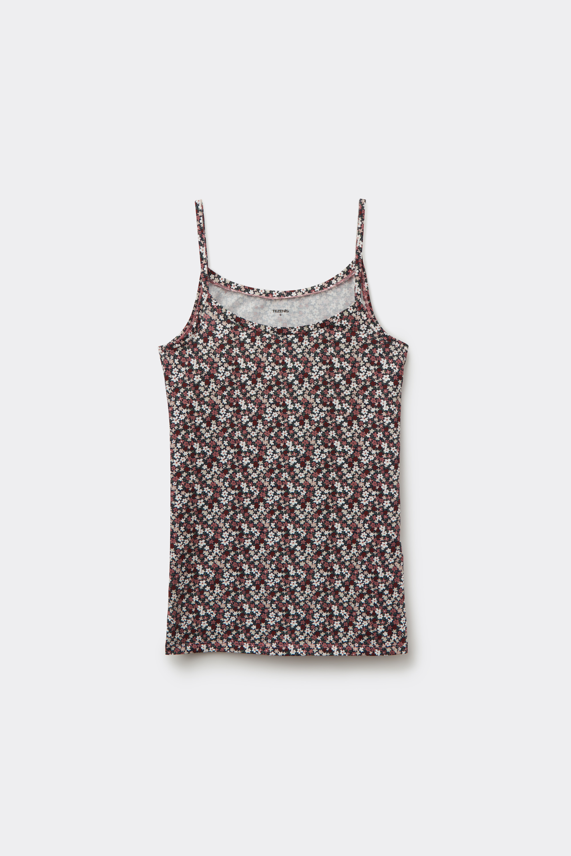 Round-Neck Camisole in Stretch Cotton