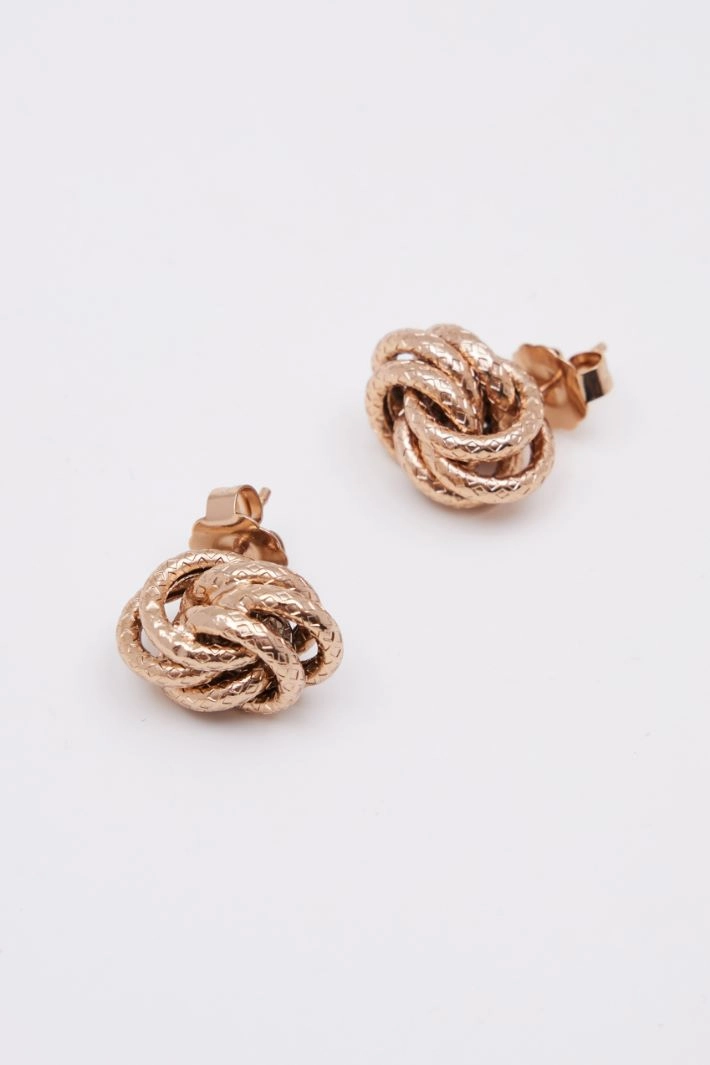 Braided metal earrings - GOLD