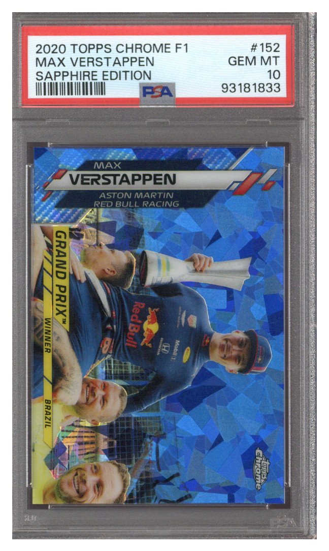 2020 Topps Chrome F1 Max Verstappen Sapphire Edition #152 PSA 10