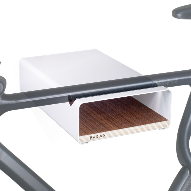 Parax S-Rack Bicycle Wall Mount - White - Walnut
