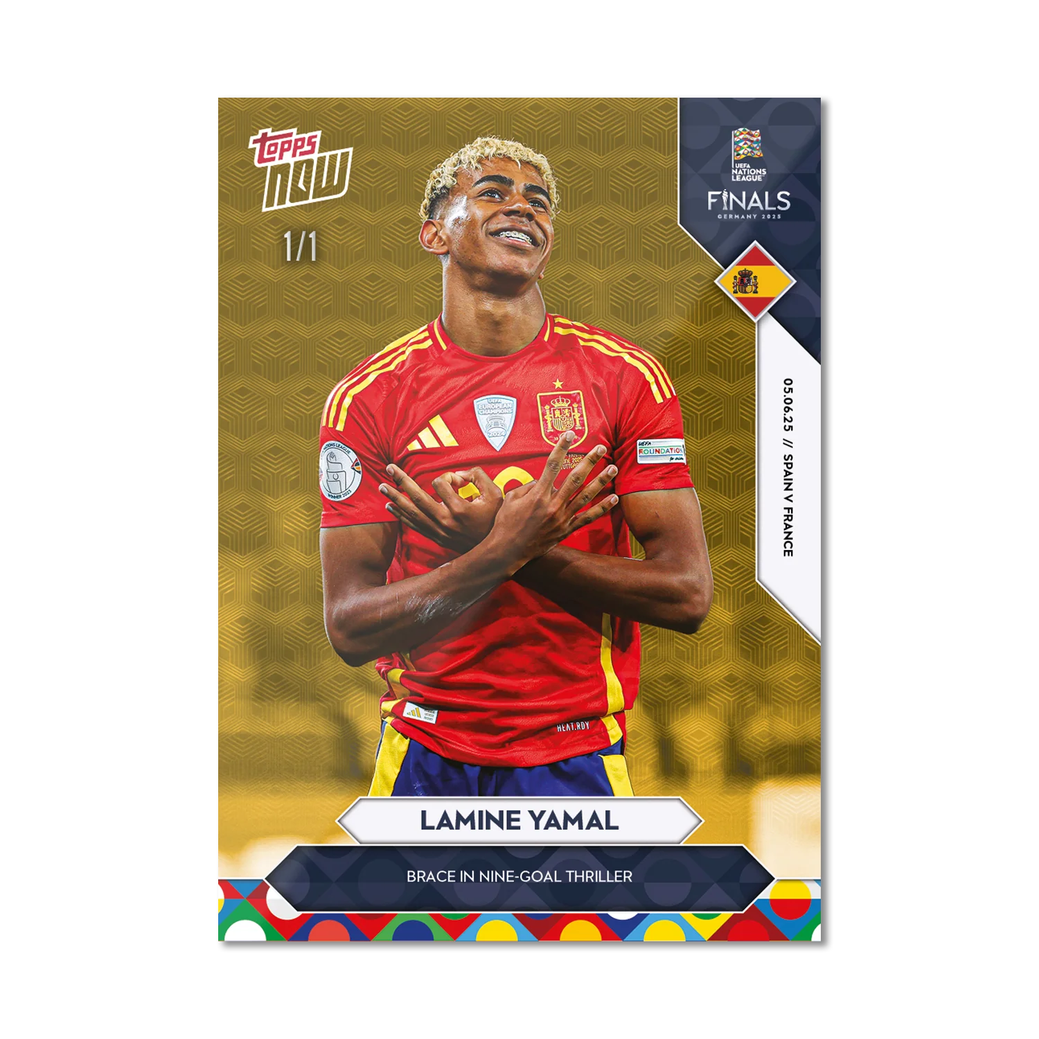 Lamine Yamal - 2025 UEFA Nations League Topps NOW® - Card 2