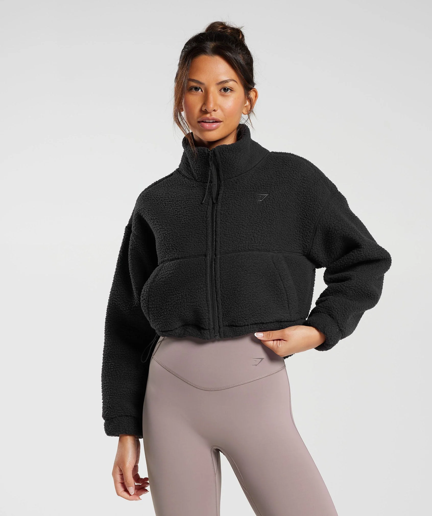 Elevate Fleece Midi Jacket Black