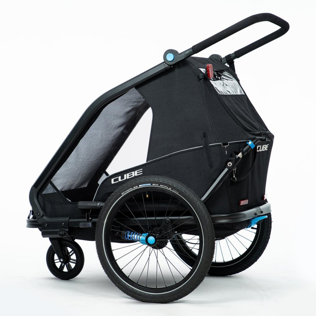 CUBE Double CMPT Kids Bike Trailer - black