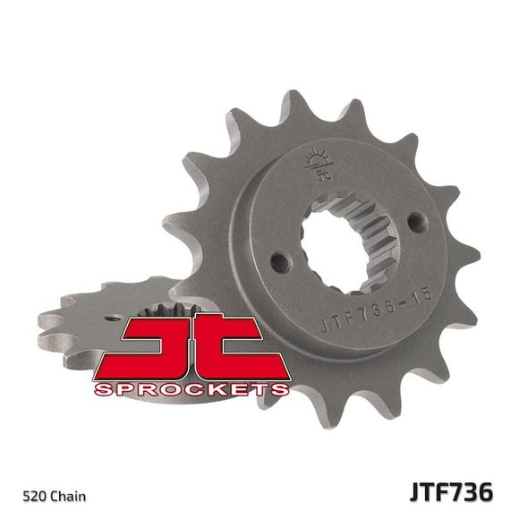JT. Standard Steel 736 Countershaft Sprocket - 520Ref: Jtc00437A / 1077470002