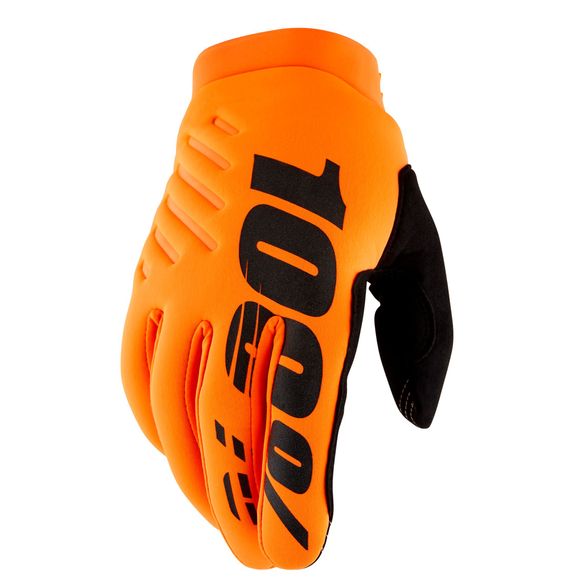 100% BRISKER ORANGE FLUO 2024 cross gloves - OrangeRef: CE1303