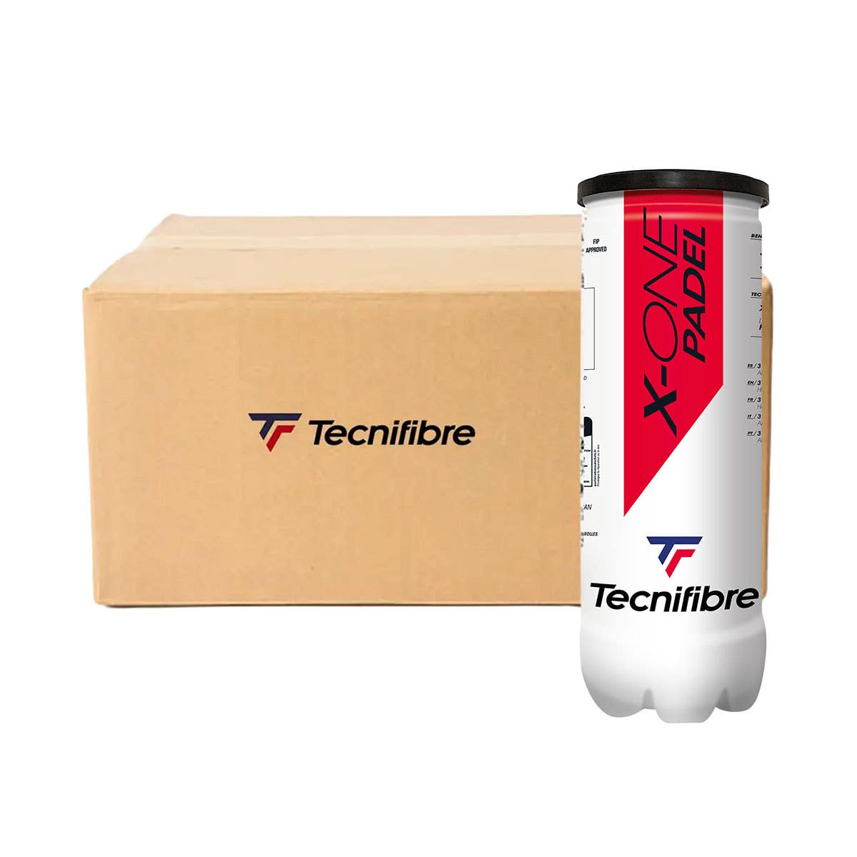 BOX OF 24 CANS OF 3 TECNIFIBRE PADEL X-ONE 60PADXO243 BALLS