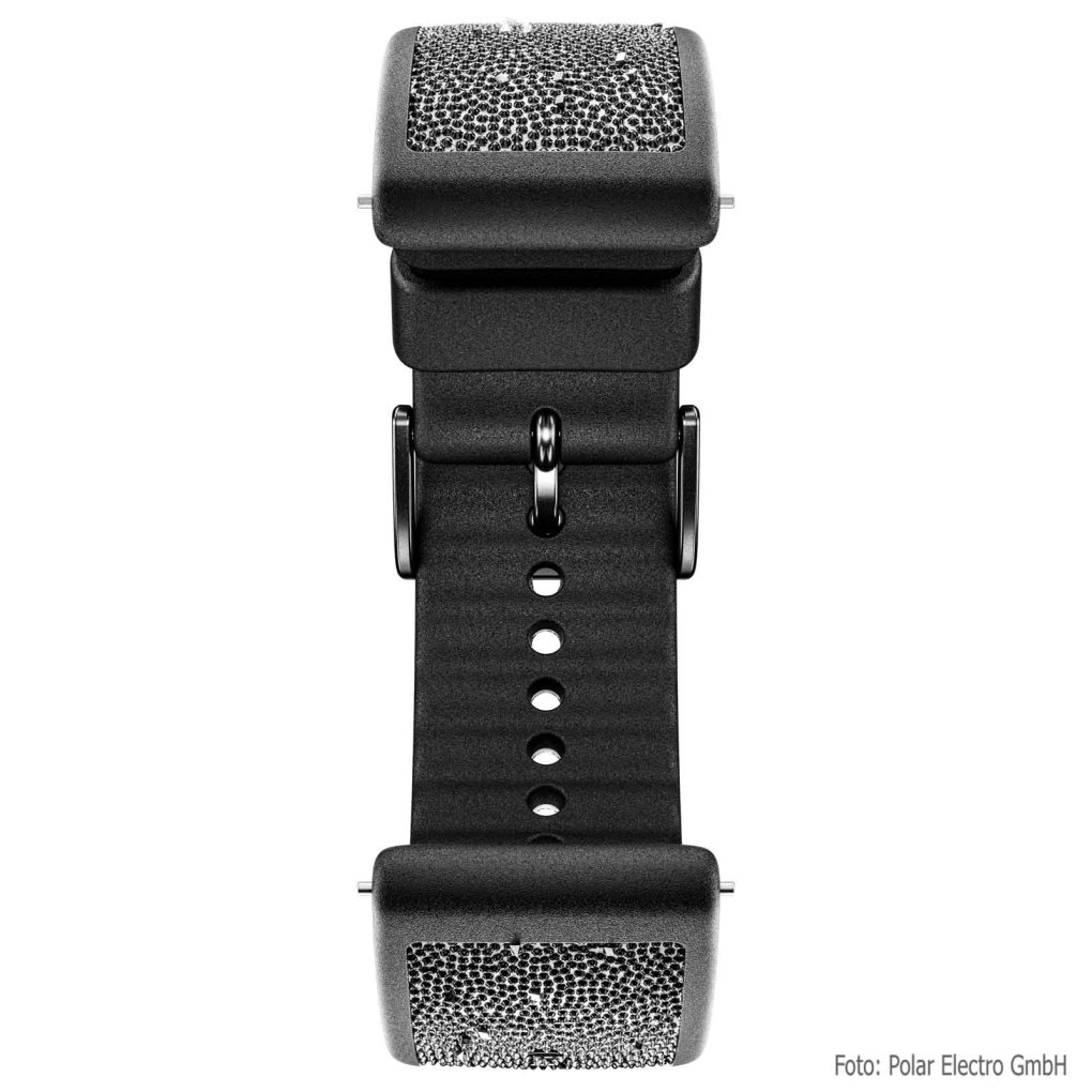 Polar Crystal Wristband, 20 mm for Ignite/Unite/Pacer - Obsidian Crystal