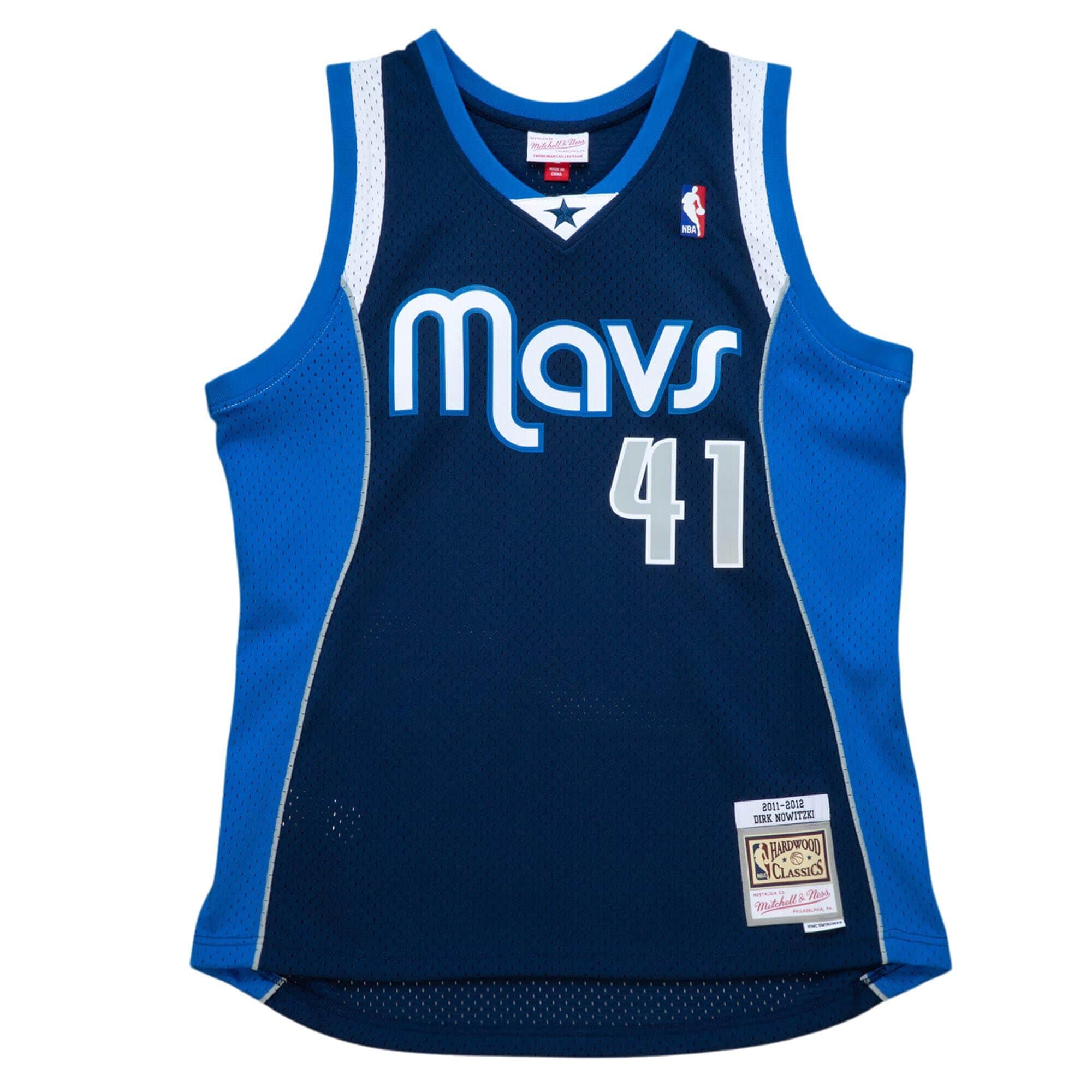Dirk Nowitzki #41 Dallas Mavericks 2011-12 Mitchell & Ness Swingman NBA Jersey Navy