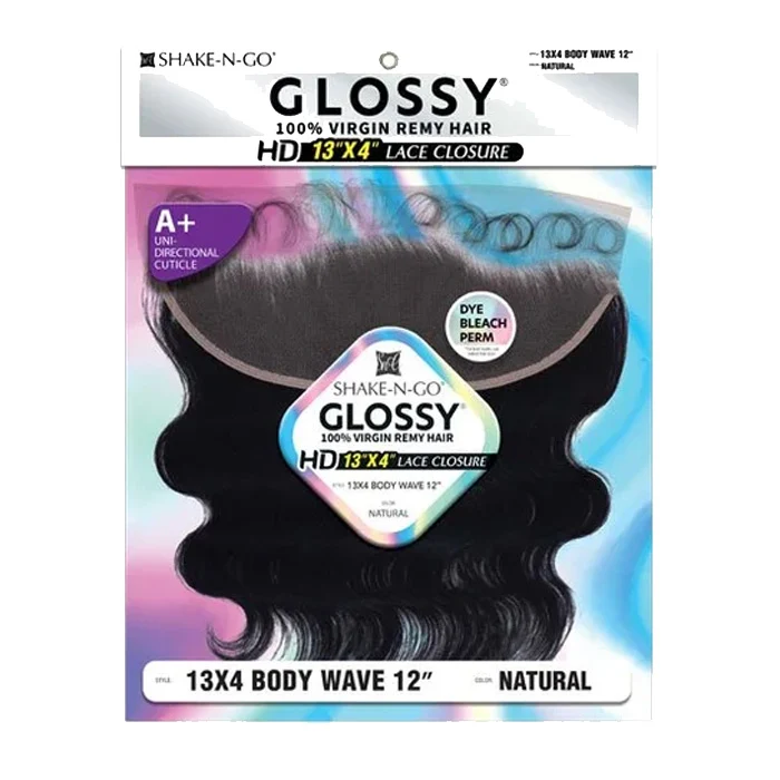 Shake N Go Glossy HD Lace Closure - 13X4 BODY WAVE 12