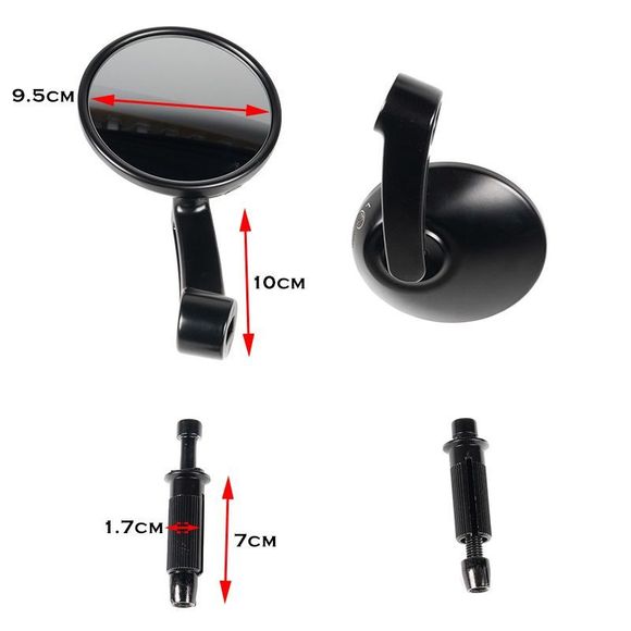 KOOROOM CRUISER Rearview Mirror (Pair) Universal - BlackRef: KOR0185