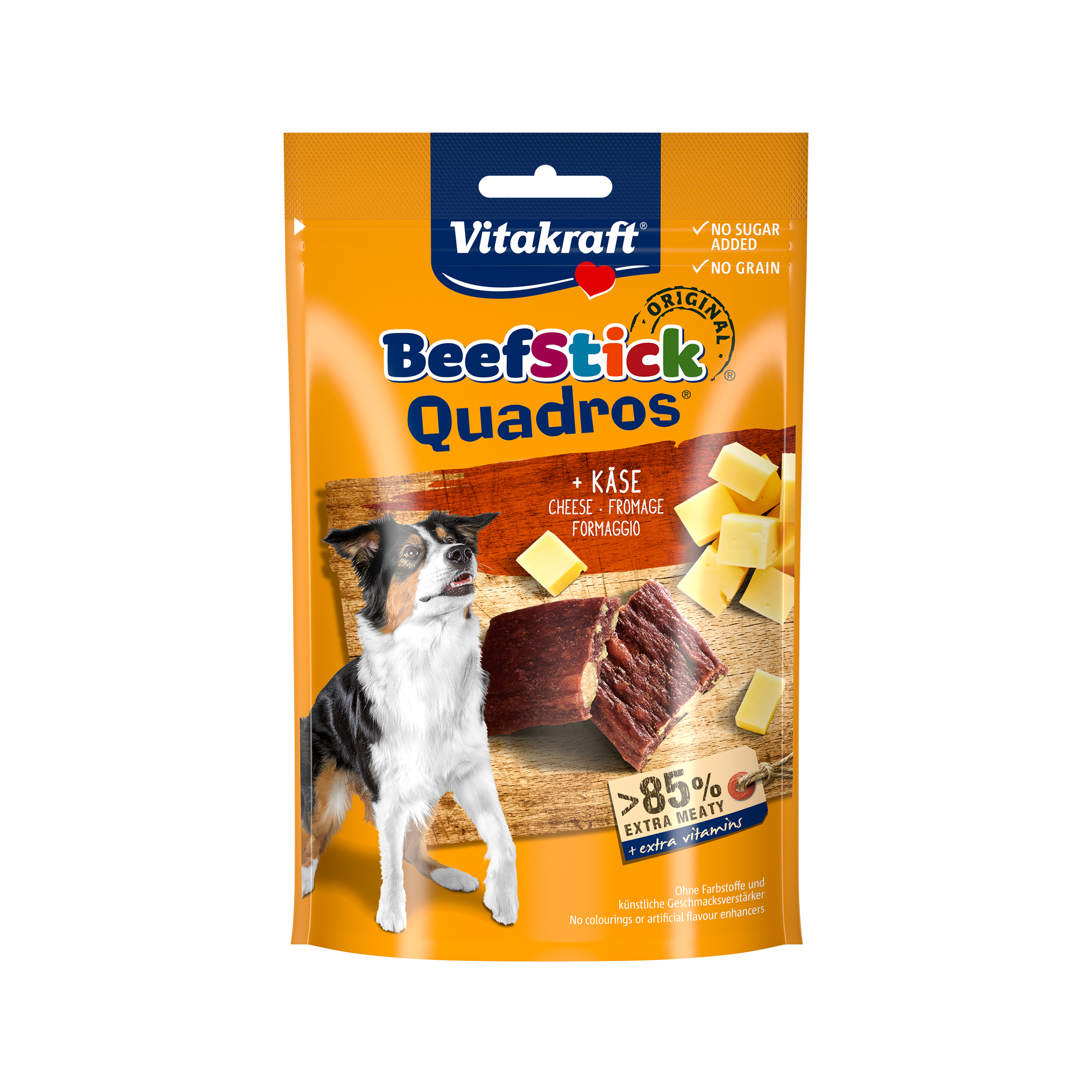 Vitakraft Beefsticks Quadros Cheese - 70 g