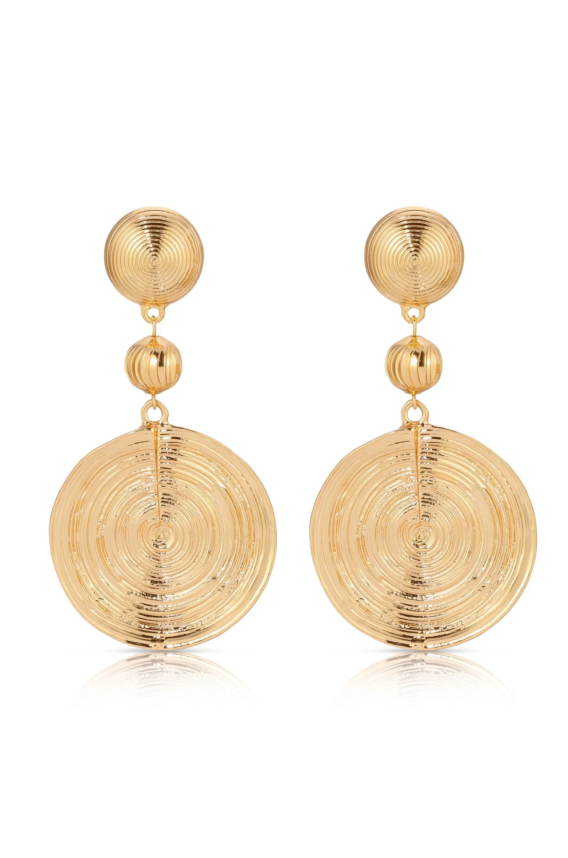 Swirl Pendant Dangle Earrings