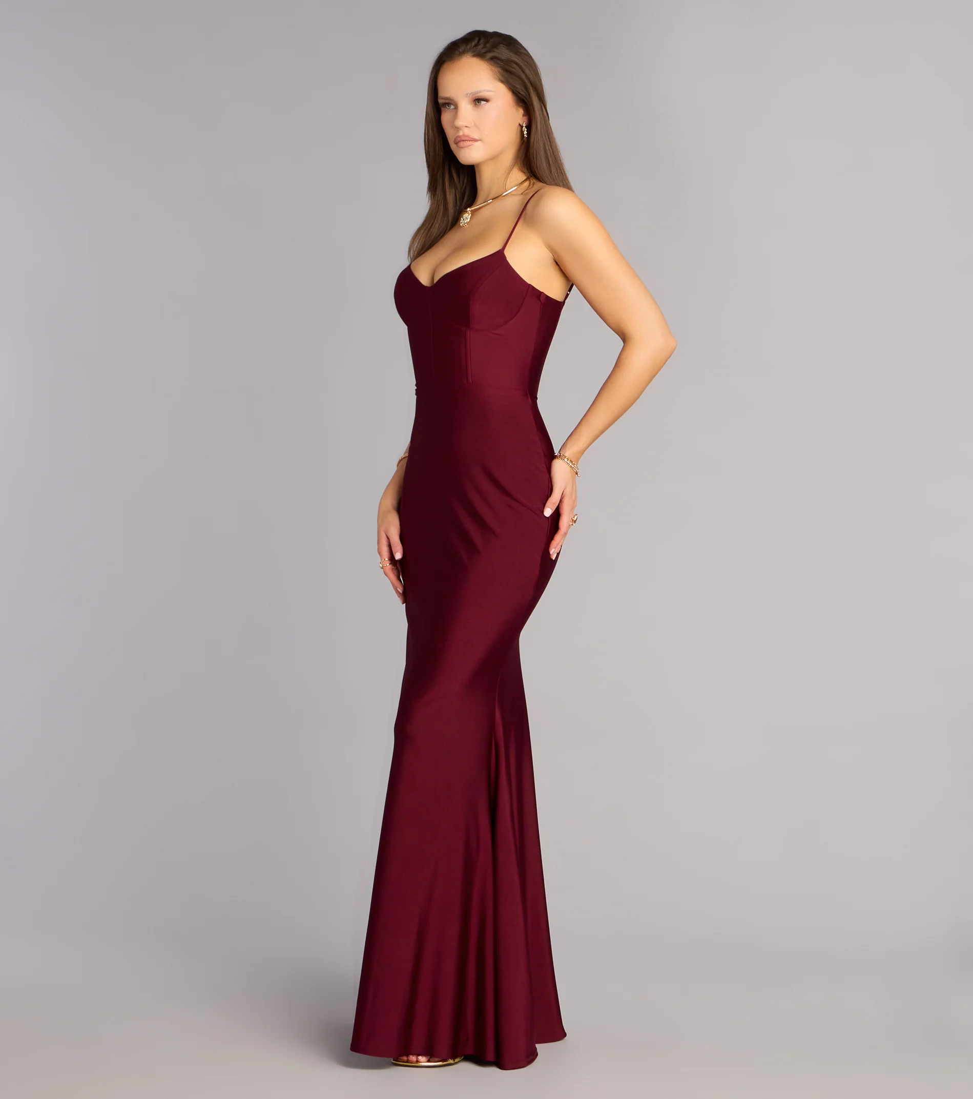 Arlette Corset Lace-Up Mermaid Dress
