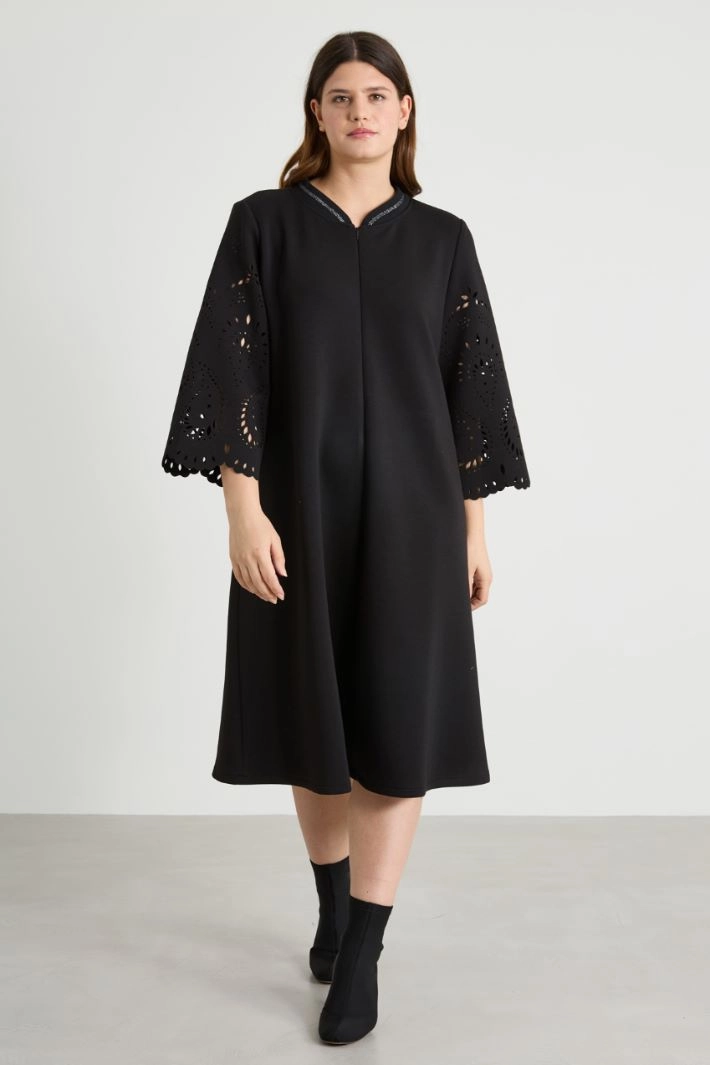 Compact jersey dress - BLACK