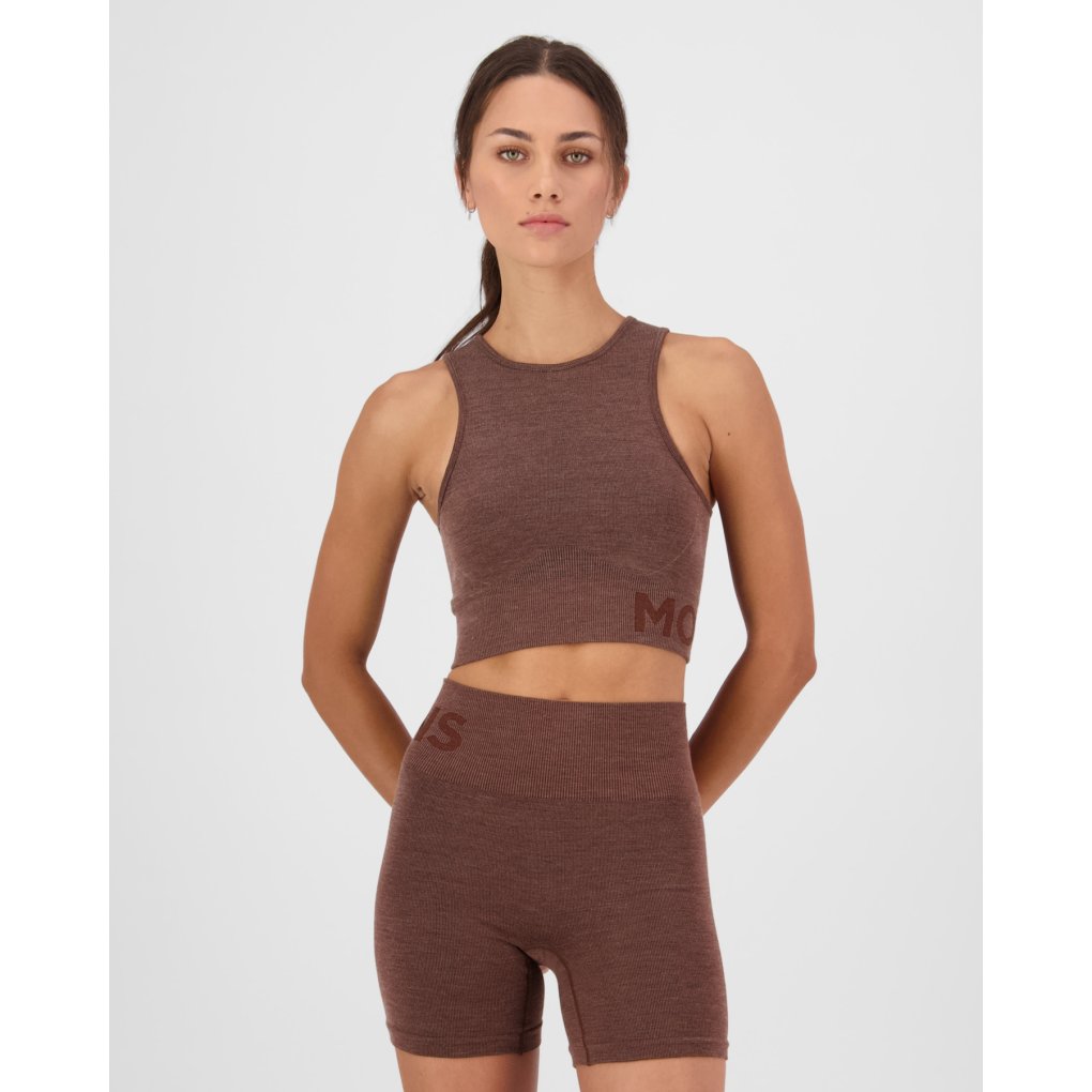 Mons Royale Solace Merino Seamless Tank Women - henna