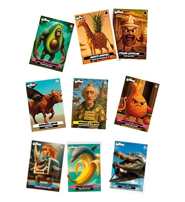 Panini Skifidol Italian Brainrot Stickers - Album + 1 Box (=36 Packets)