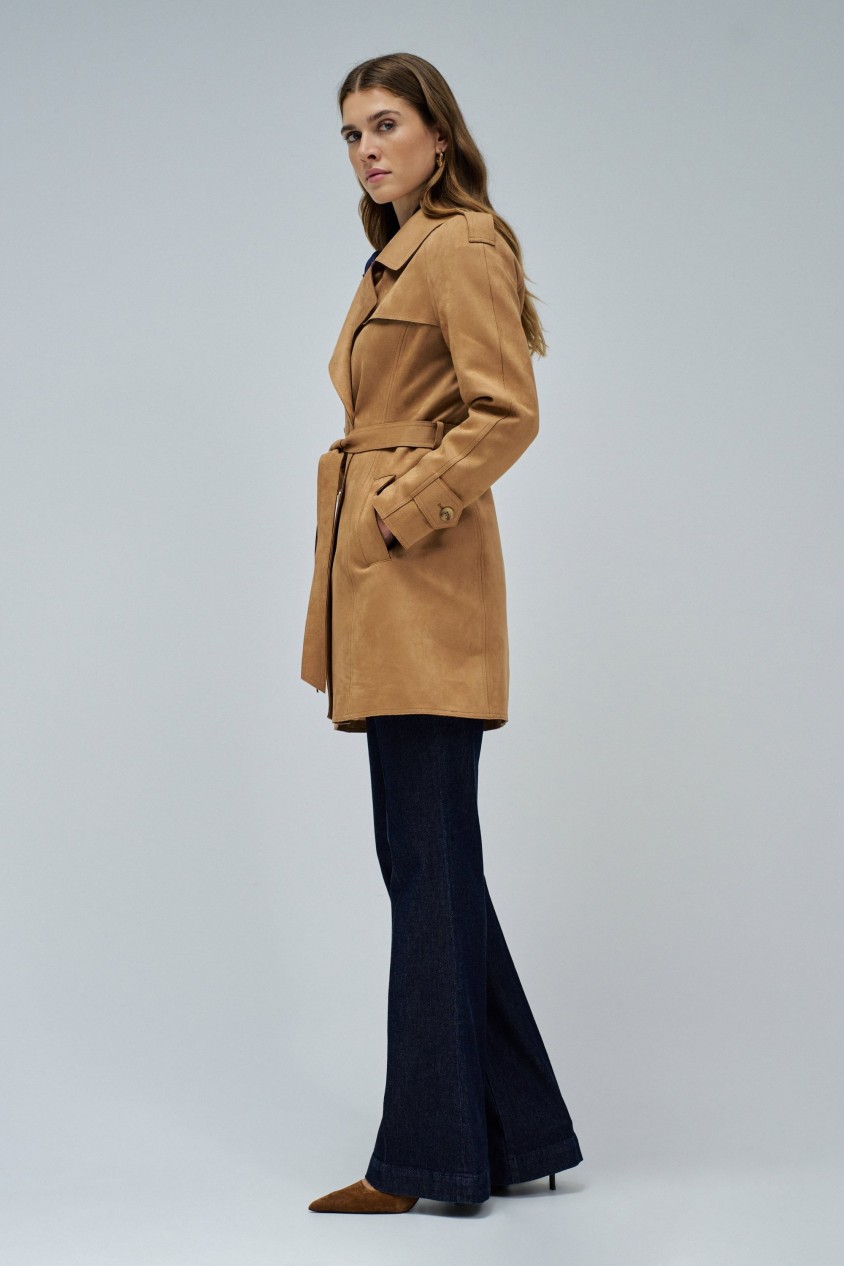 SUEDE TRENCH COAT