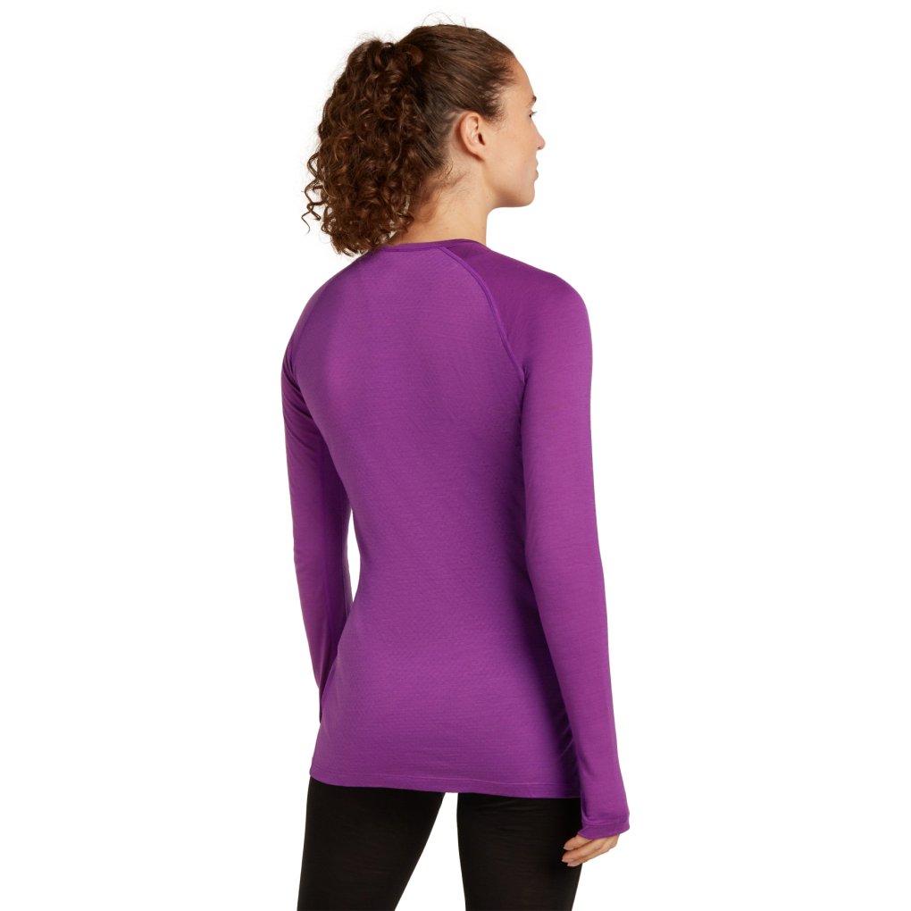 Icebreaker Merino 125 ZoneKnit™ Thermal Long Sleeve Crewe Shirt Women - Passion