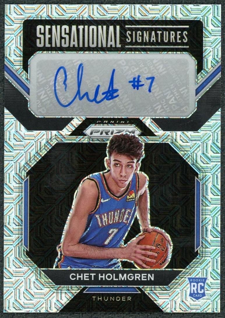2022/23 Panini Prizm Chet Holmgren Rookie Sensational Signatures Mojo /25