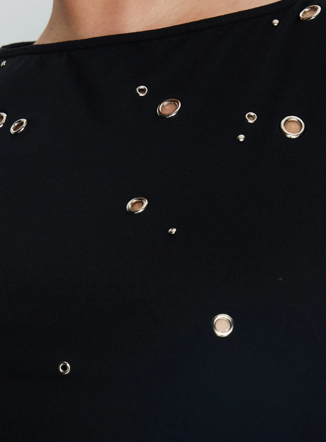 Ryka Long Sleeve Eyelet Top Black Curve