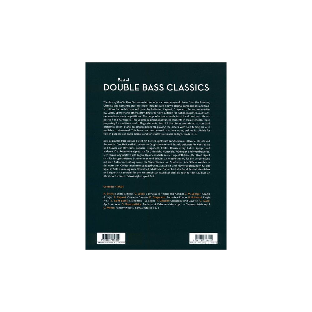 Schott Best Of Double Bass Classics – Thomann Ireland