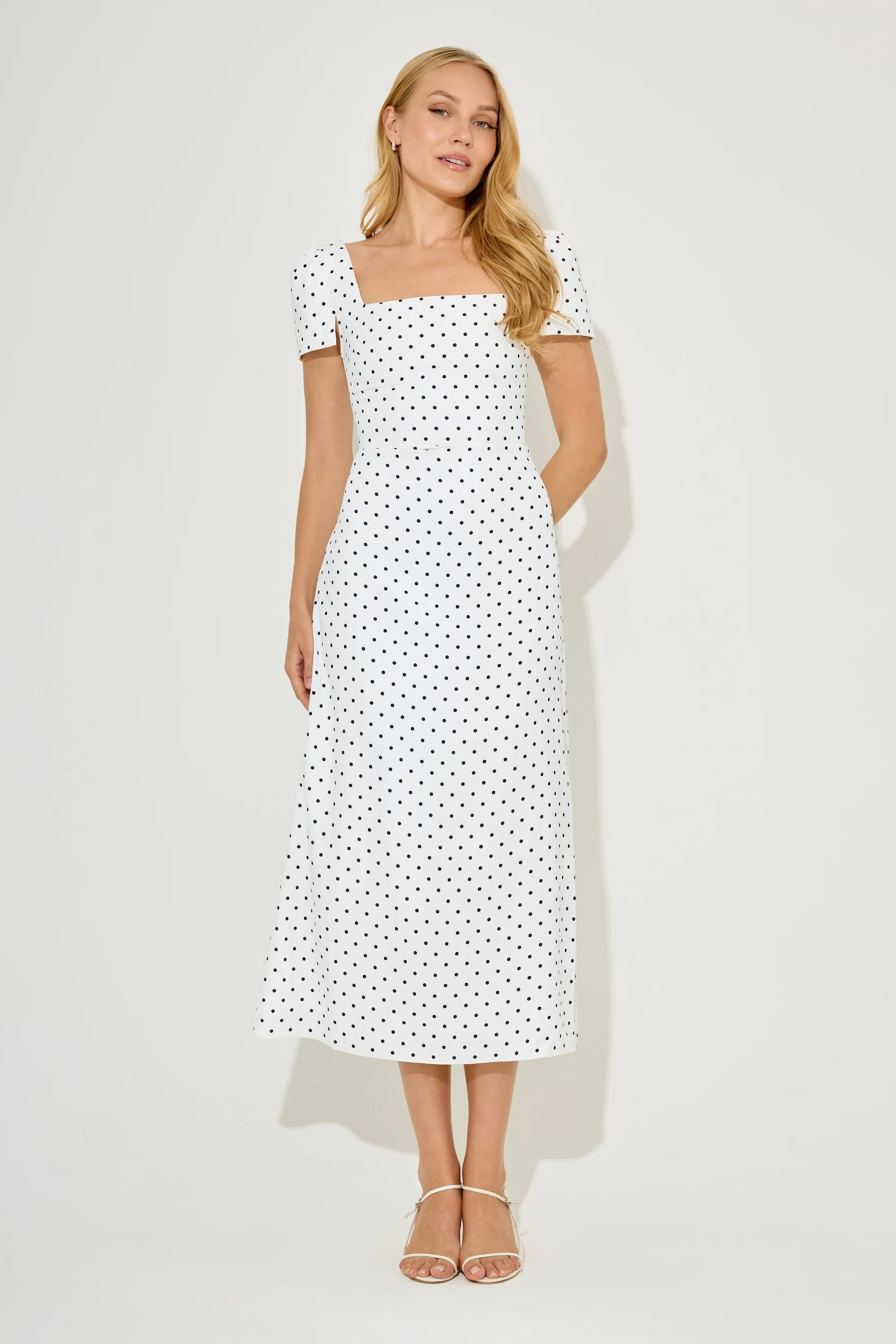 Square Neck Slip Midi Dress